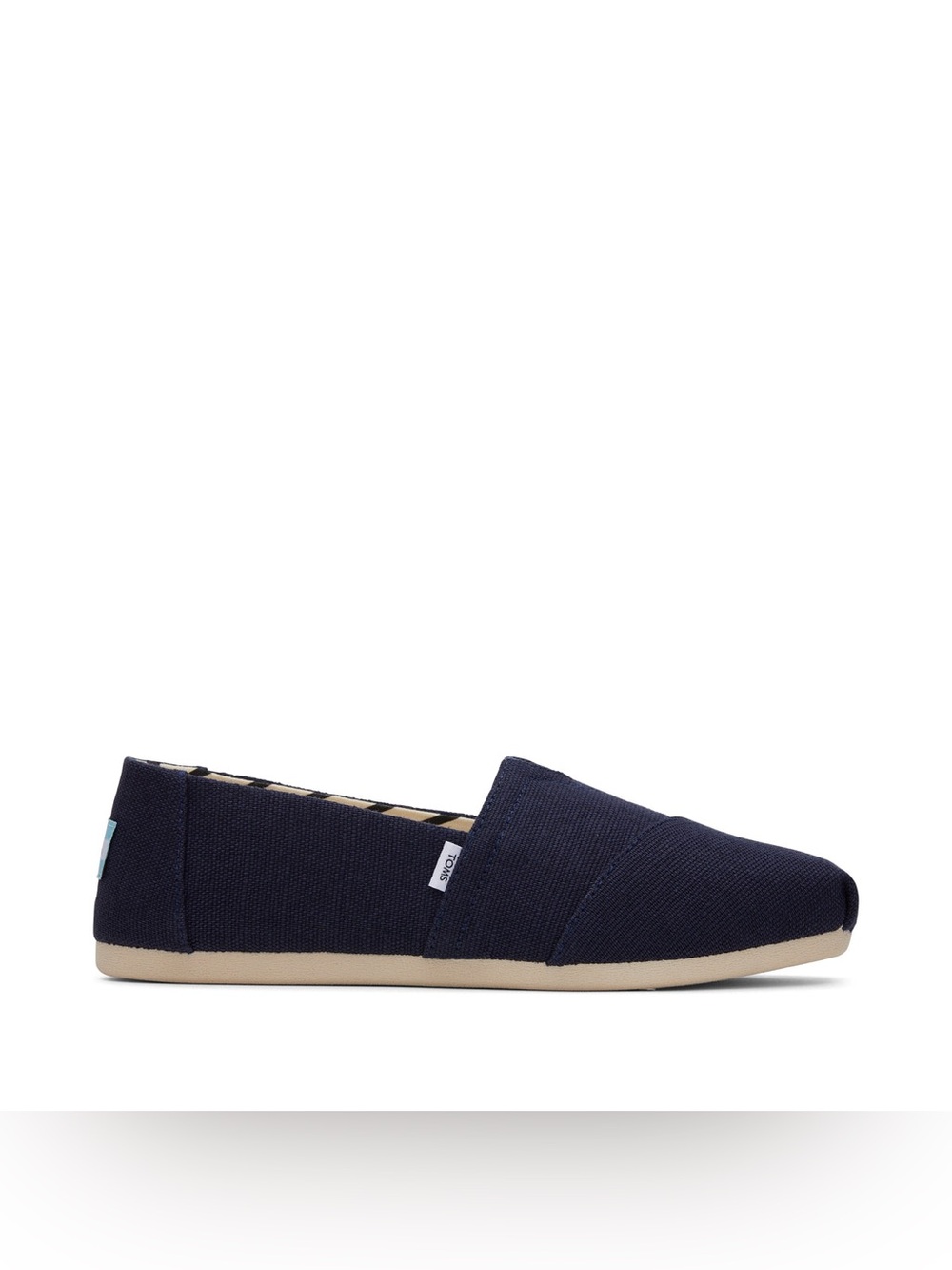 Toms Hertiage Navy Canvas Alpargata slip on flats